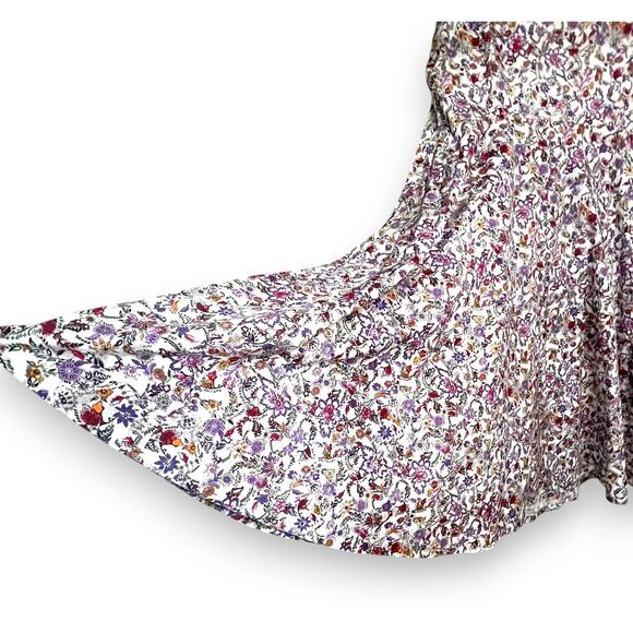 J. Peterman Dress Plus Size 20 Cotton Floral Shirt Style Button-Up Self-Tie - Picture 8 of 12